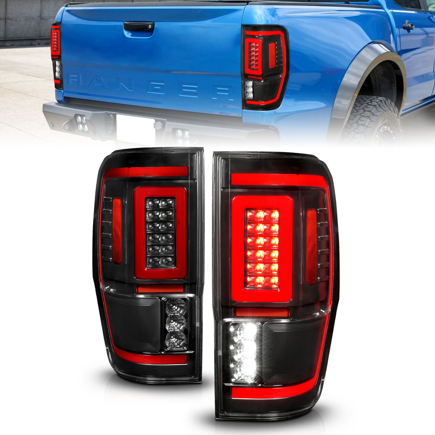Ford Ranger 2019-2023 LED Tail Lights ANZO | DDESIGN