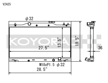 Acura RSX 2002-2006 Aluminum Radiator Koyorad | DDESIGN