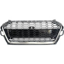  AUDI A4 B9.5 19+ (with Camera) Honeycomb Chrome/Black Sports grill RS-Look DIEDERICHS