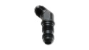 -12AN Bulkhead Adapter 45 Degree Elbow Fitting - Anodized Black Only Vibrant Performance