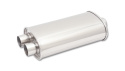 STREETPOWER Oval Muffler, 2.5\'\' inlet (Center In - Dual Out) Vibrant Performance