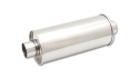 STREETPOWER Round Muffler, 2.25\'\' inlet/outlet (Center-Center) Vibrant Performance