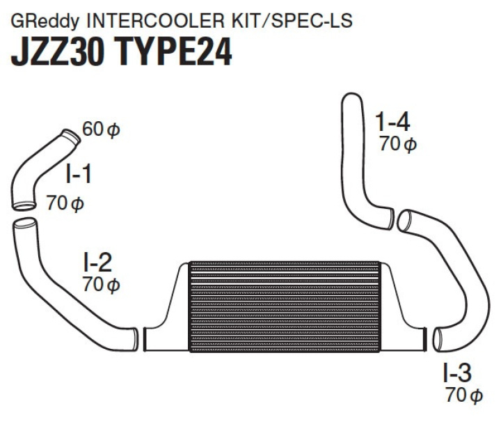 Toyota Soarer 91-00 Spec LS InterCooler Kit GReddy in the group Select car model / Toyota / Soarer / Tuning / Intercooler & Pipes at DDESIGN Scandinavia AB (12010466)