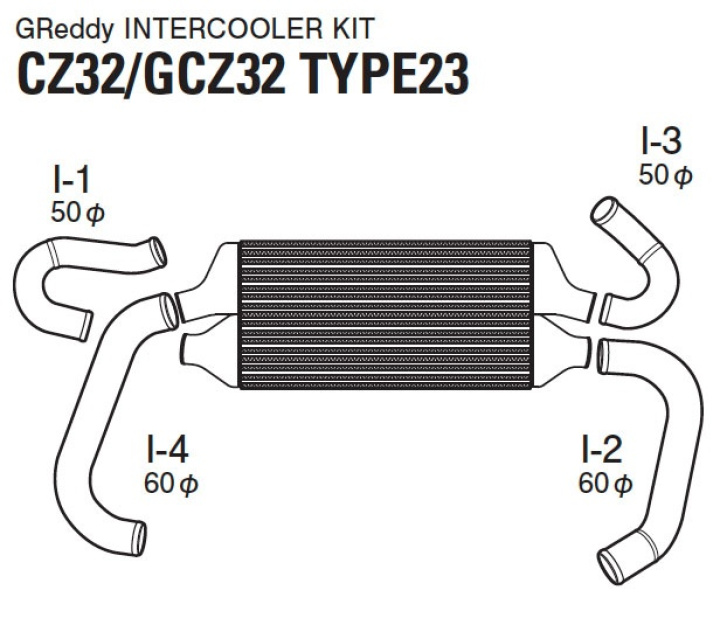 Nissan 300ZX 89-00 Spec R InterCooler Kit GReddy in the group Select car model / Nissan / 300ZX Z31 - Z32 1983-2000 / Tuning / Intercooler & Pipes at DDESIGN Scandinavia AB (12020207)