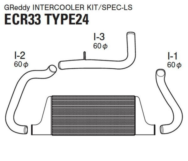 Nissan Skyline 95-98 Trust SPEC LS InterCooler Kit GReddy in the group Select car model / Nissan / Skyline R33 GTS-T / Tuning / Intercooler & Pipes at DDESIGN Scandinavia AB (12020482)