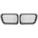  BMW 3-Series E36 96-99 Single Ribbed Chrome Sports Grill DIEDERICHS