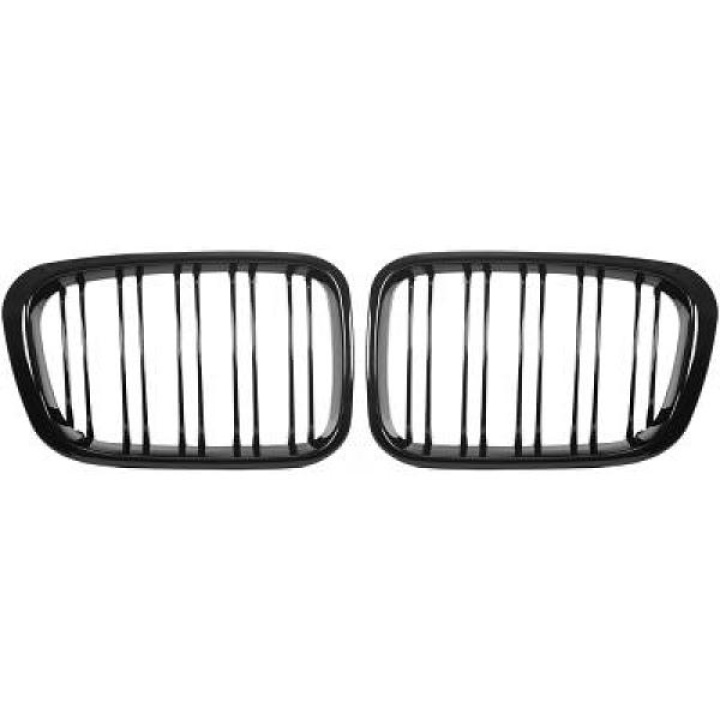  BMW 3-Series E46 Sedan 98-01 Double-ribbed Glossy Black Sports Grill Sport-Look DIEDERICHS in the group Select car model / BMW / 3-series (E46) 1998-2005 / Styling / Grilles at DDESIGN Scandinavia AB (1214341)