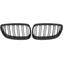  BMW 3-Series E92/E93 06-10 Double Ribbed Matte Black Sports Grill / Kidneys Performance-Look DIEDERICHS