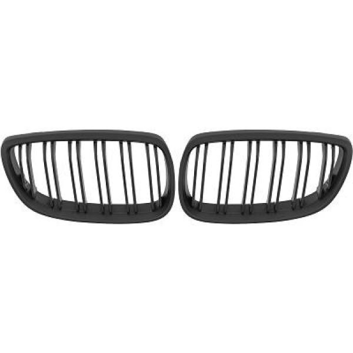  BMW 3-Series E92/E93 06-10 Double Ribbed Matte Black Sports Grill / Kidneys Performance-Look DIEDERICHS in the group Select car model / BMW / 3-series (E92-E93) 05-12 / Styling / Grilles at DDESIGN Scandinavia AB (1216742)