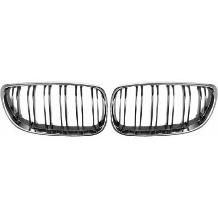  BMW 3-Series E92/E93 06-10 Double Ribbed Chrome/Black Sports Grill / Kidney Performance-Look DIEDERICHS in the group Select car model / BMW / 3-series (E92-E93) 05-12 / Styling / Grilles at DDESIGN Scandinavia AB (1216743)