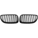  BMW 3-Series E92 / E93 10-13 Double Ribbed Glossy Black Sports Grill / Kidneys Performance-Look DIEDERICHS