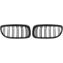  BMW 3-Series E92/93 10-13 Double Ribbed Gloss Black Sports Grill / Kidneys Performance-Look DIEDERICHS