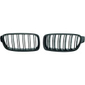  BMW 3-Series F30/F31 11+ Double Ribbed Glossy Black Sports Grill / Kidneys Performance-Look DIEDERICHS