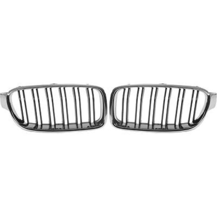  BMW 3-Series F30/F31 11+ Double Ribbed Chrome Sports Grill / Kidneys Sport-Look DIEDERICHS in the group Select car model / BMW / 3-series-4-series (F30-F36) 11-19 / Styling / Grilles at DDESIGN Scandinavia AB (1217243)
