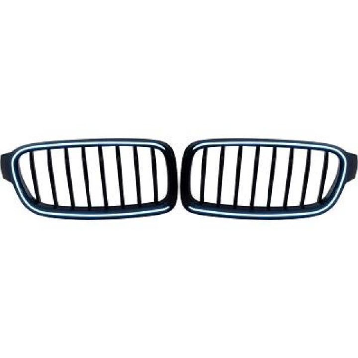 BMW 3-Serie F30 2012-2019 Enkelribbad LED-Light Sport Grill DIEDERICHS in the group Select car model / BMW / 3-series-4-series (F30-F36) 11-19 / Styling / Grilles at DDESIGN Scandinavia AB (1217245)