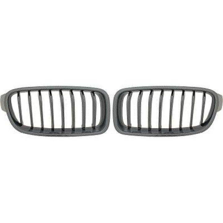  BMW 3-Series F30/F31 11-15 Single Ribbed Carbon Fiber Look Sports Grill / Kidneys Performance Look DIEDERICHS in the group Select car model / BMW / 3-series-4-series (F30-F36) 11-19 / Styling / Grilles at DDESIGN Scandinavia AB (1217343)