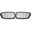  BMW 3-Series F30/F31 11-15 Single Rib Matt Black Sports Grill / Kidneys Performance-Look DIEDERICHS