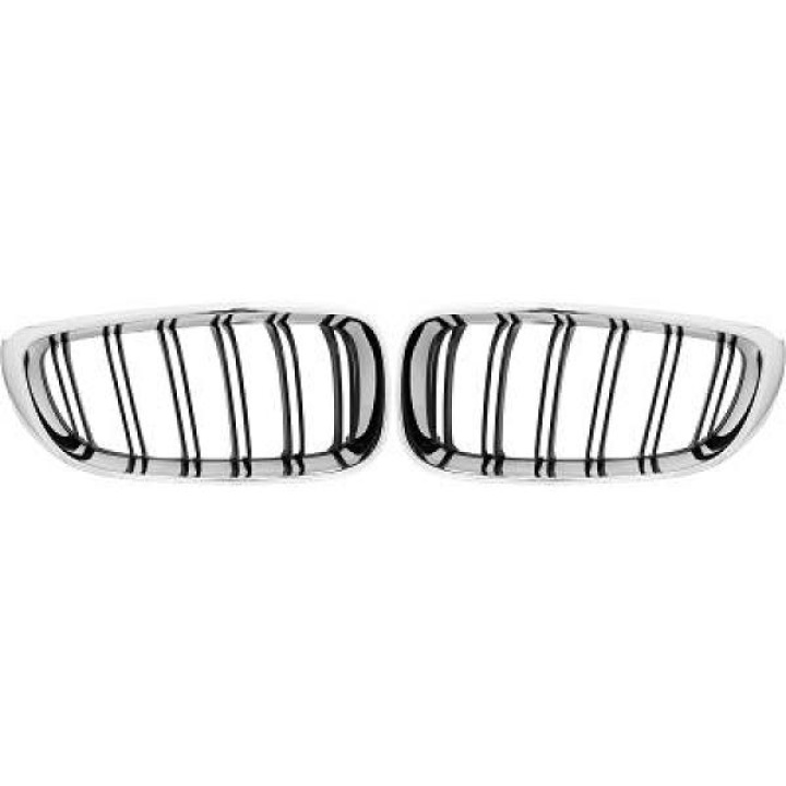  BMW 3-Series F34 13+ Double Ribbed Chrome/Black Sports Grill / Kidneys Sport-Look DIEDERICHS in the group Select car model / BMW / 3-series-4-series (F30-F36) 11-19 / Styling / Grilles at DDESIGN Scandinavia AB (1217841)