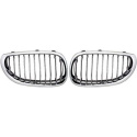  BMW 5-Series E60/E61 03-07 Single Ribbed Chrome/Black Sports Grill / Kidneys DIEDERICHS