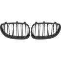  BMW 5-Series E60/E61 03-10 Double Ribbed Matte Black Sports Grill / Kidneys Performance-Look DIEDERICHS