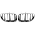  BMW 5-Series E60/E61 03-10 Double Ribbed Chrome Sports Grille / Kidneys Sport-Look DIEDERICHS