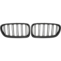 BMW 5-Series F10/F11 13-17 Double Ribbed Matte Black Sports Grill / Kidneys DIEDERICHS