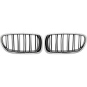  BMW 5-Series F10/F11 13-17 Double Ribbed Black/Chrome Sports Grill / Kidneys DIEDERICHS