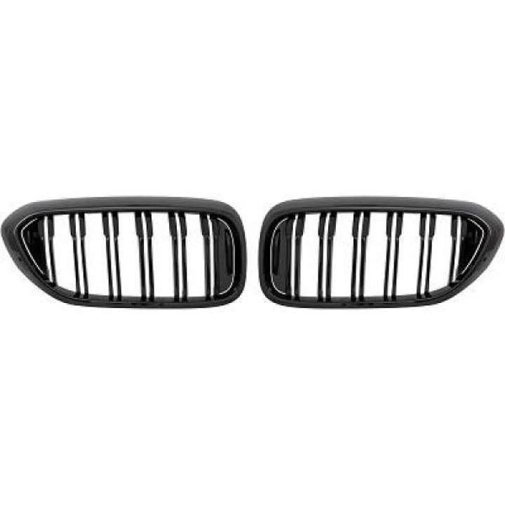 BMW 5-Series G30/G31 17-20 Double-ribbed Glossy Black Sport Grille / Kidneys Sport-Look DIEDERICHS in the group Select car model / BMW / 5-series (G30-G31) 16+ / Styling at DDESIGN Scandinavia AB (1226240)