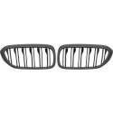  BMW 5-Series G30/G31 17-20 Double Ribbed Matte Black Sports Grille / Kidneys Sport-Look DIEDERICHS