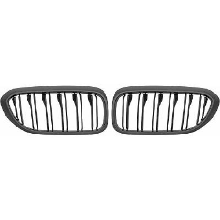  BMW 5-Series G30/G31 17-20 Double Ribbed Matte Black Sports Grille / Kidneys Sport-Look DIEDERICHS in the group Select car model / BMW / 5-series (G30-G31) 16+ / Styling at DDESIGN Scandinavia AB (1226241)