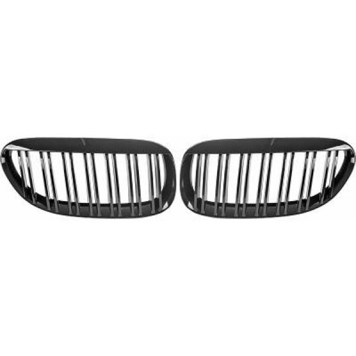  BMW 6-Series E63/E64 03-10 Double Ribbed Chrome/Black Sports Grill / Kidney Sport-Look DIEDERICHS in the group Select car model / BMW / 6-series (E63-E64) 03-10 / Styling / Grilles at DDESIGN Scandinavia AB (1230240)