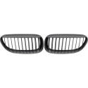  BMW 6-Series E63/E64 03-10 Single Rib Matt Black Sports Grill / Kidneys Performance-Look DIEDERICHS