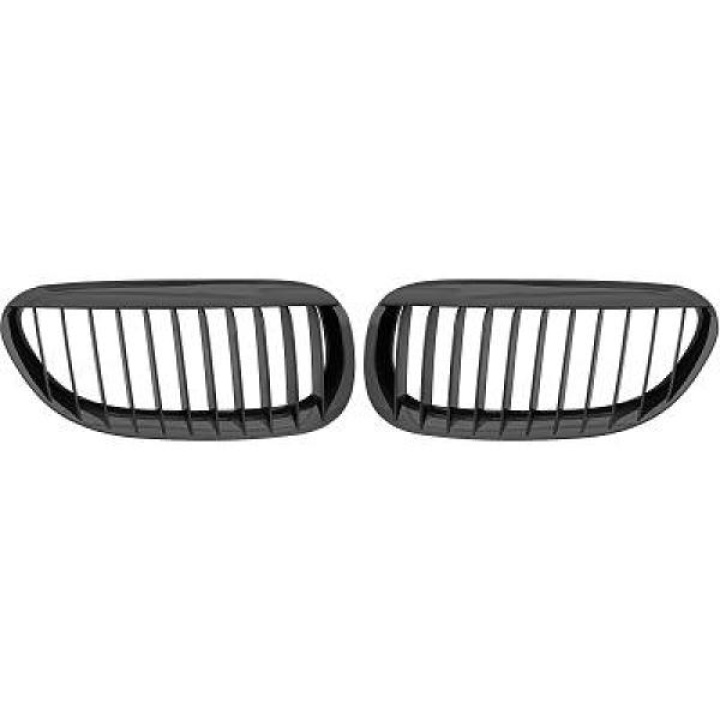  BMW 6-Series E63/E64 04-10 Single Rib Gloss Black Sports Grill / Kidneys Performance-Look DIEDERICHS in the group Select car model / BMW / 6-series (E63-E64) 03-10 / Styling / Grilles at DDESIGN Scandinavia AB (1230341)