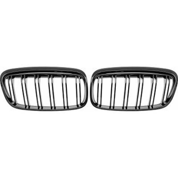  BMW 2-Series F45/46 14-17 Double-ribbed Glossy Black Sports Grill / Kidneys Performance-Look DIEDERICHS in the group Select car model / BMW / 2-series Gran Coupe (F44-F45-F46) 2020+ at DDESIGN Scandinavia AB (1240241)