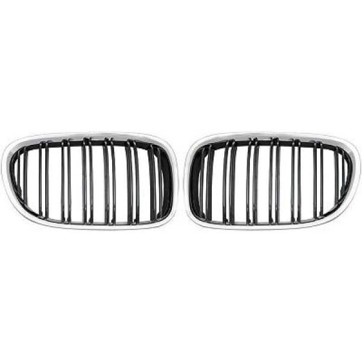  BMW 7-Series F01 08-12 Double Ribbed Chrome/Black Sports Grille / Kidneys DIEDERICHS in the group Select car model / BMW / 7-series (F01-F02) 08-15 / Styling at DDESIGN Scandinavia AB (1244240)