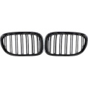  BMW 7-Series F01 08-12 Double Ribbed Gloss Black Sport Grille / Kidneys Sport-Look DIEDERICHS