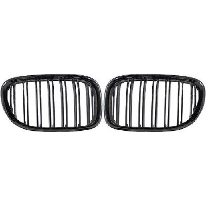  BMW 7-Series F01 08-12 Double Ribbed Gloss Black Sport Grille / Kidneys Sport-Look DIEDERICHS in the group Select car model / BMW / 7-series (F01-F02) 08-15 / Styling at DDESIGN Scandinavia AB (1244440)