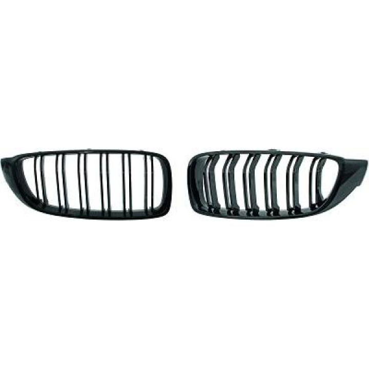  BMW 4-Series F32/33/36 13-21 Double-ribbed Glossy Black Sport Grille / Kidneys Sport-Look DIEDERICHS in the group Select car model / BMW / 3-series-4-series (F30-F36) 11-19 / Styling / Grilles at DDESIGN Scandinavia AB (1245341)