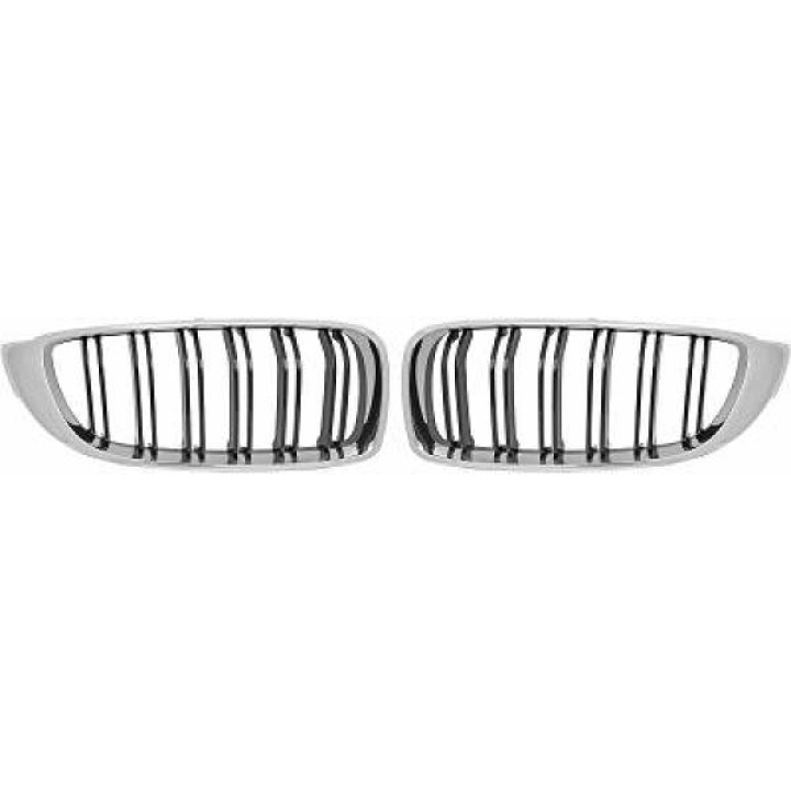  BMW 4-Series F32/33/36 13-21 Double Ribbed Chrome/Black Sports Grill / Kidney Sport-Look DIEDERICHS in the group Select car model / BMW / 3-series-4-series (F30-F36) 11-19 / Styling / Grilles at DDESIGN Scandinavia AB (1245342)