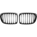  BMW X1 E84 09-15 Single Rib Gloss Black Sports Grill / Kidneys Performance-Look DIEDERICHS