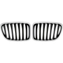  BMW X1 E84 09-15 Single Rib Chrome/Black Sports Grill / Kidneys DIEDERICHS