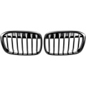  BMW X1 F48 15-19 Single Rib Matt Black Sports Grill / Kidneys Performance-Look DIEDERICHS