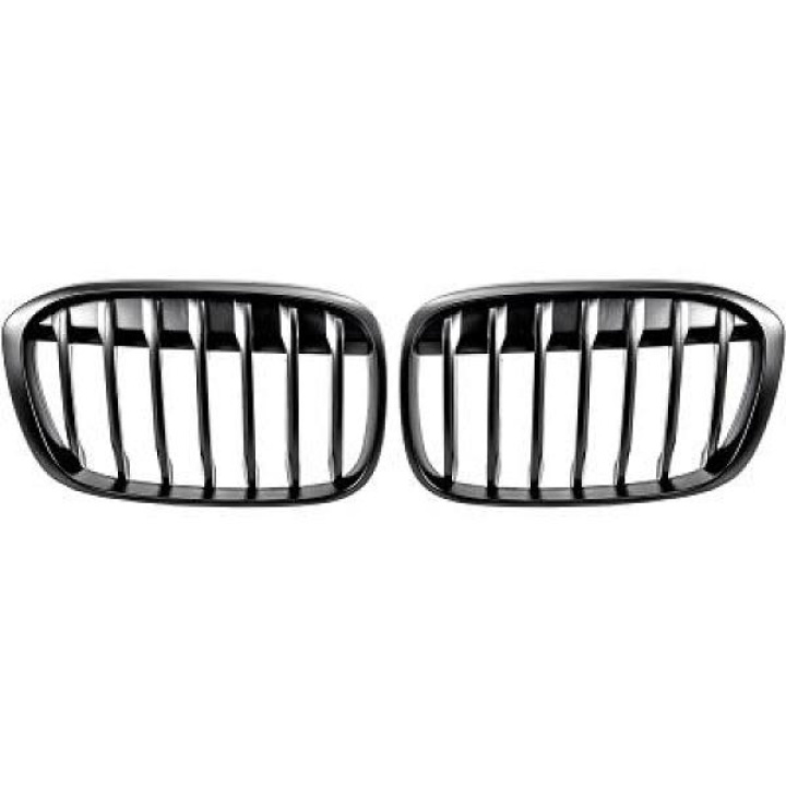  BMW X1 F48 15-19 Single Rib Matt Black Sports Grill / Kidneys Performance-Look DIEDERICHS in the group Select car model / BMW / X1 (F48) 15-19 at DDESIGN Scandinavia AB (1266240)