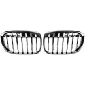  BMW X1 F48 15-19 Single Rib Gloss Black Sports Grill / Kidneys Performance-Look DIEDERICHS