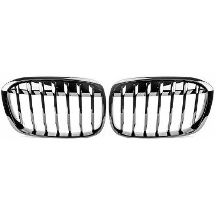  BMW X1 F48 15-19 Single Rib Gloss Black Sports Grill / Kidneys Performance-Look DIEDERICHS in the group Select car model / BMW / X1 (F48) 15-19 at DDESIGN Scandinavia AB (1266241)