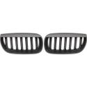  BMW X3 E83 03-08 Single Rib Matte Black Sport Grille / Kidneys DIEDERICHS