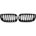  BMW X3 E83 03-08 Single Rib Gloss Black Sports Grill / Kidneys Performance-Look DIEDERICHS