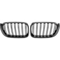  BMW X3 F25 14-18 Double Ribbed Matte Black Sport Grille / Kidneys Sport-Look DIEDERICHS