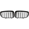 BMW 1-Series E87 07-11 Double Ribbed Glossy Black Sports Grille / Kidneys Performance-Look DIEDERICHS