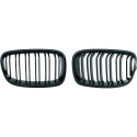  BMW 1-Series F20 11-15 Double Ribbed Matte Black Sports Grill / Kidneys Performance-Look DIEDERICHS